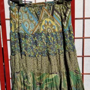 Solitaire Vintage Maxi Dress Boho Size Large NWT